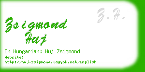 zsigmond huj business card